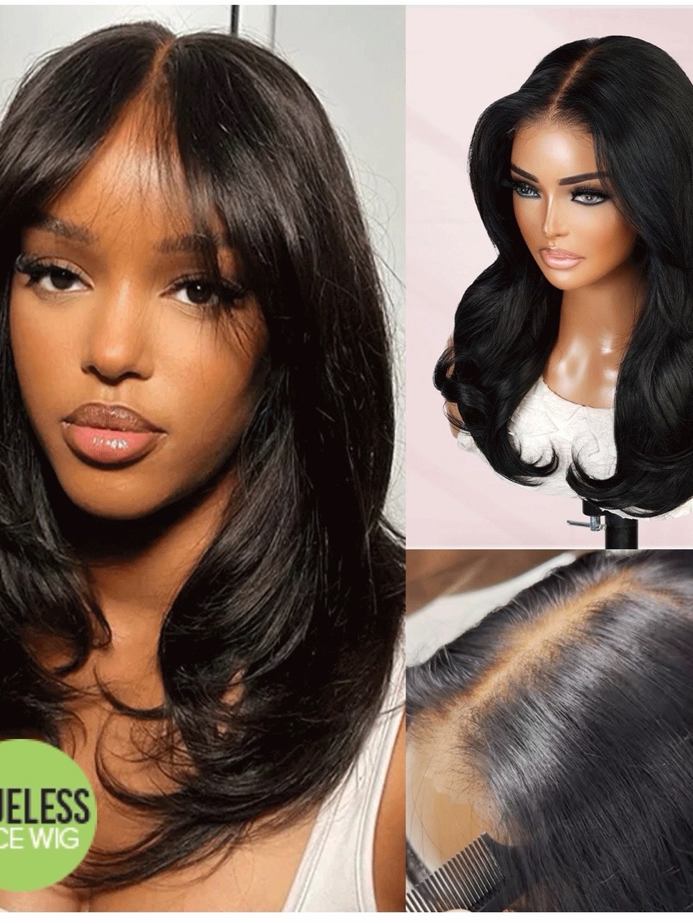 Natural Black Lace Front Women’s Wig with Soft Waves